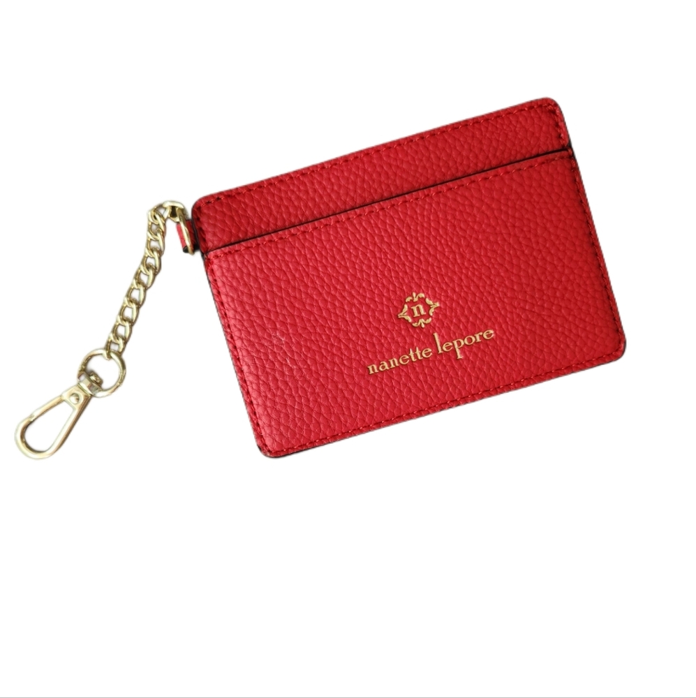 Nanette Lepore Red and Gold Key Card Holder